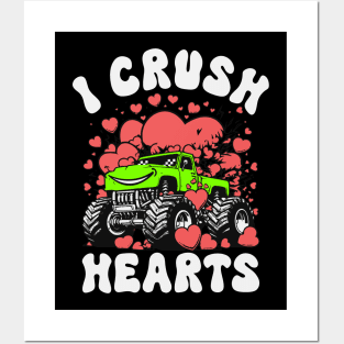 I Crush Hearts Monster Truck Posters and Art